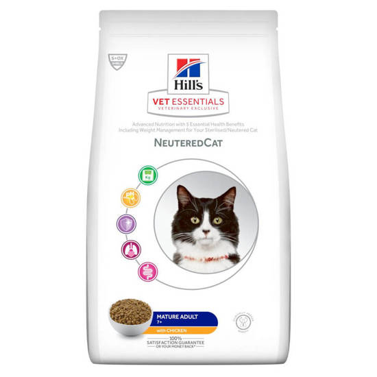 Picture of Hills Science Plan Vet Essentials Mature Adult Neutered Cat Chicken 2.5kg